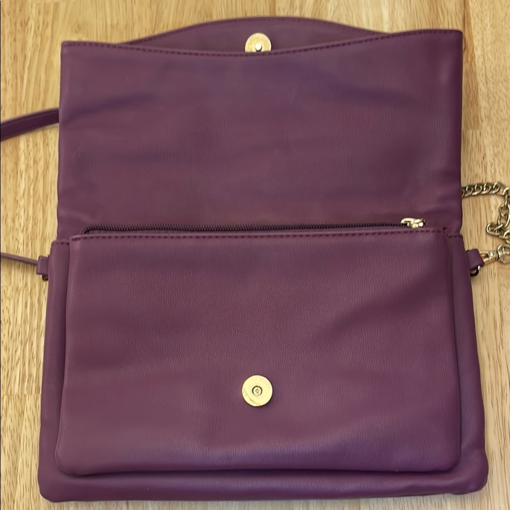 Urban Expressions Purple Crossbody Bag with Floral Perforations - Picture 7 of 8